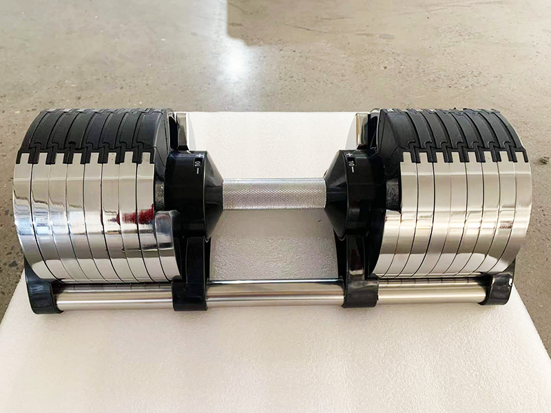 クローム調整可能ダンベルペア2kg(5lb) または4kg( - Adjustable Dumbbell Pair 40Kg のレビューと価格