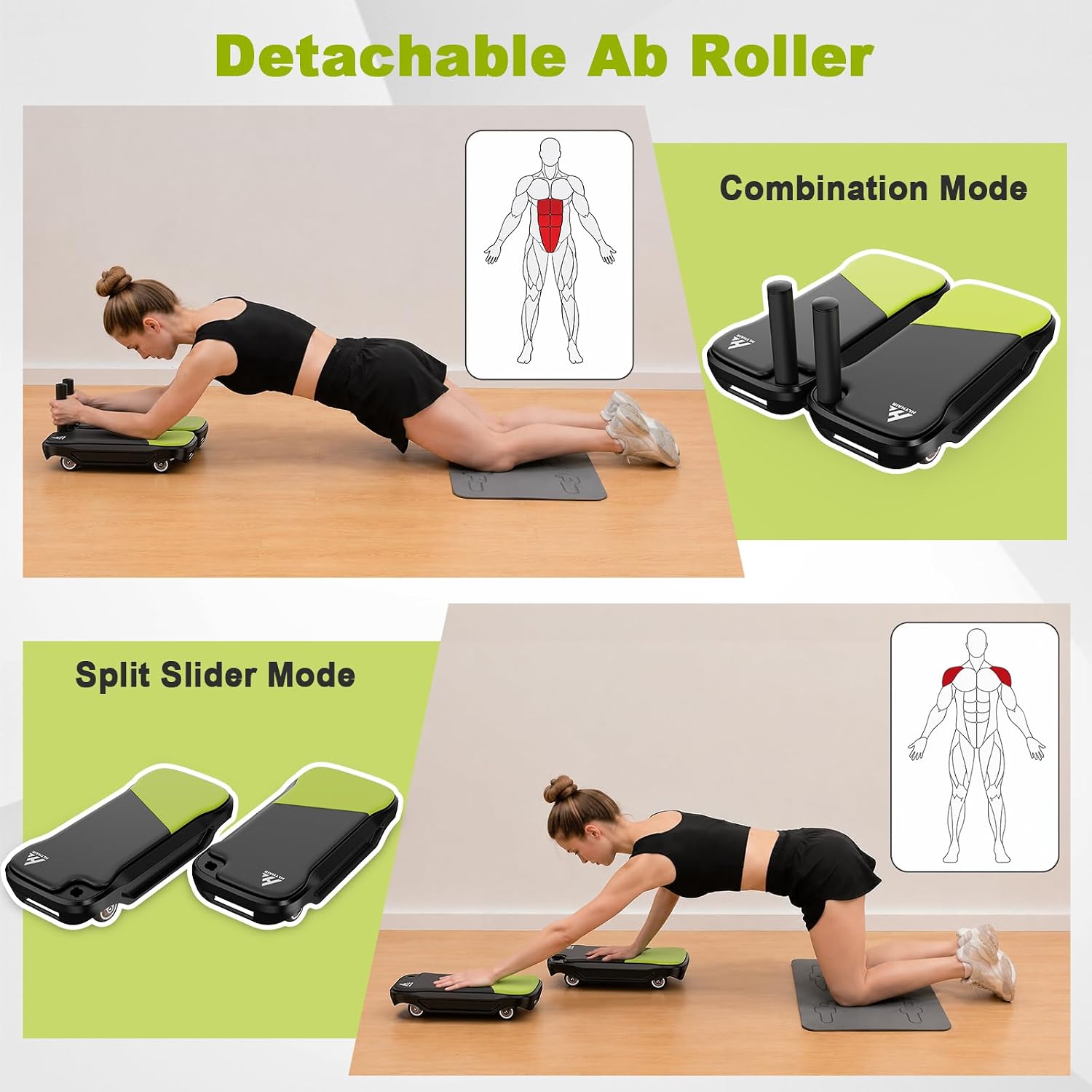 取り外し可能な腹筋ローラーボードと肘当て付きのアブホイール・ - Ab Roller Wheel With Elbow Support のレビューと価格