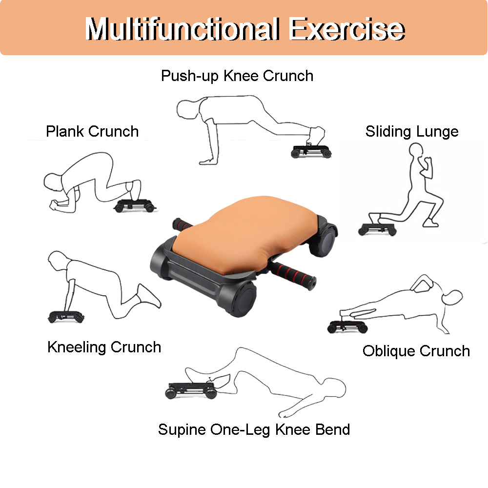 腹筋ローラー、4つの車輪で自動的に反発する腹筋トレーニング器 - Ab Roller Wheel With Elbow Support のレビューと価格