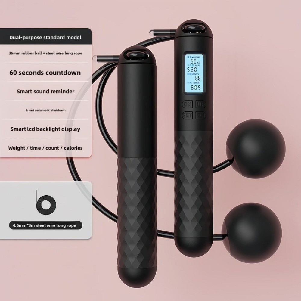 持ち運び可能なコードレス・ロープレス・ジャンプロープ。滑り止 - Smart Jump Rope Digital Counter のレビューと価格