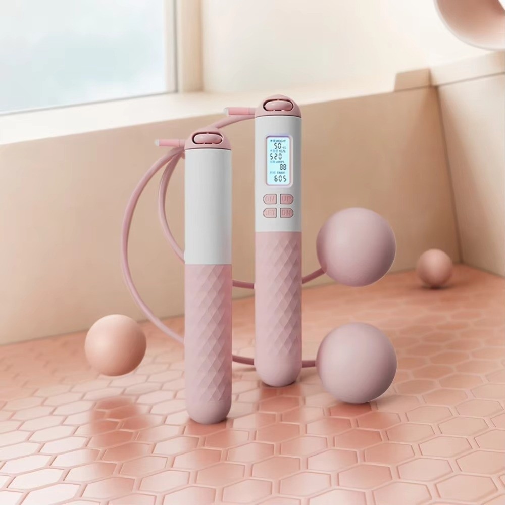 持ち運び可能なコードレス・ロープレス・ジャンプロープ。滑り止 - Smart Jump Rope Digital Counter のレビューと価格
